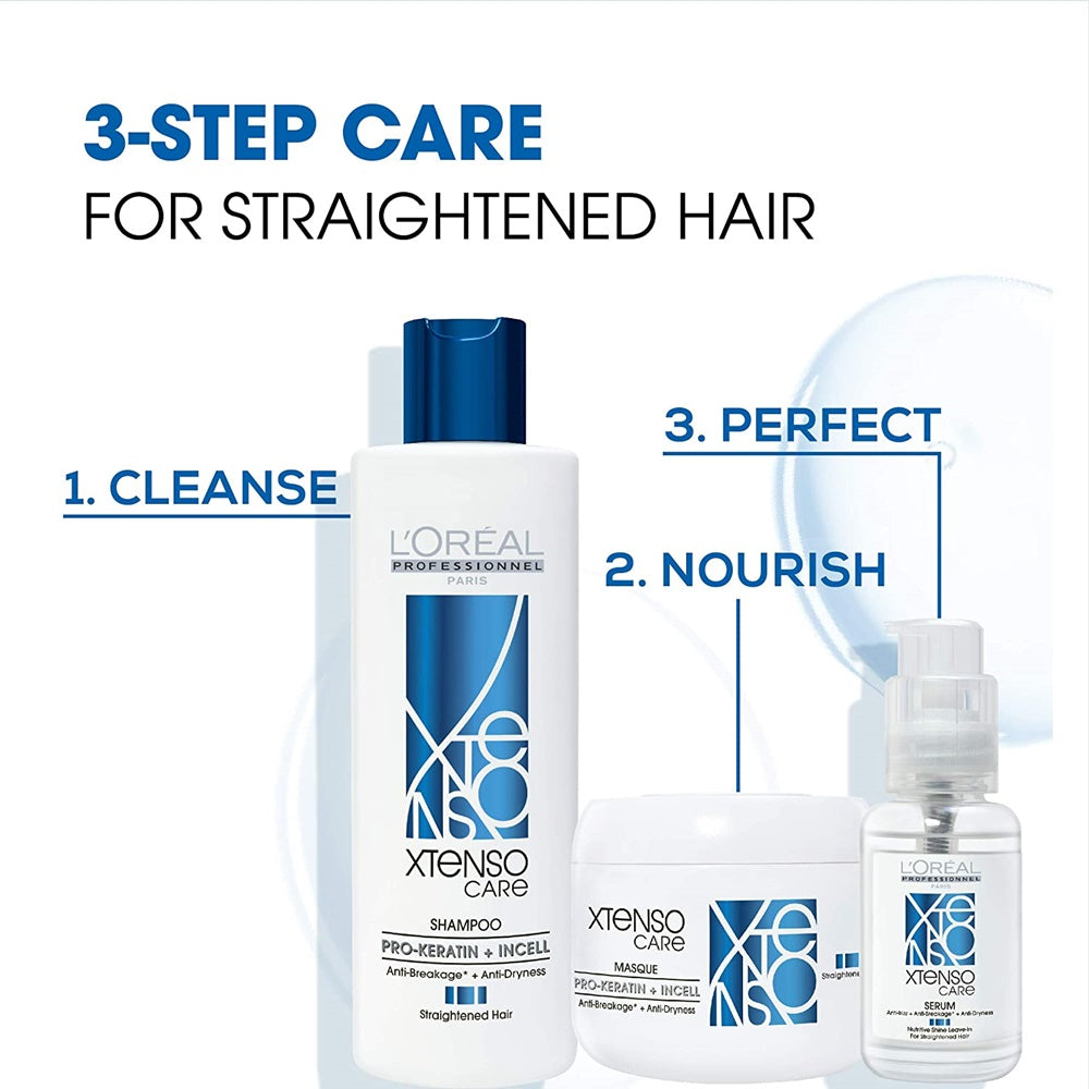 3 step care for straightened hair