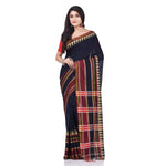 Thumbnail for Desh Bidesh Women's Traditional Bengali Mandir Designed Pure Handloom Cotton Saree With Blouse Piece - Distacart
