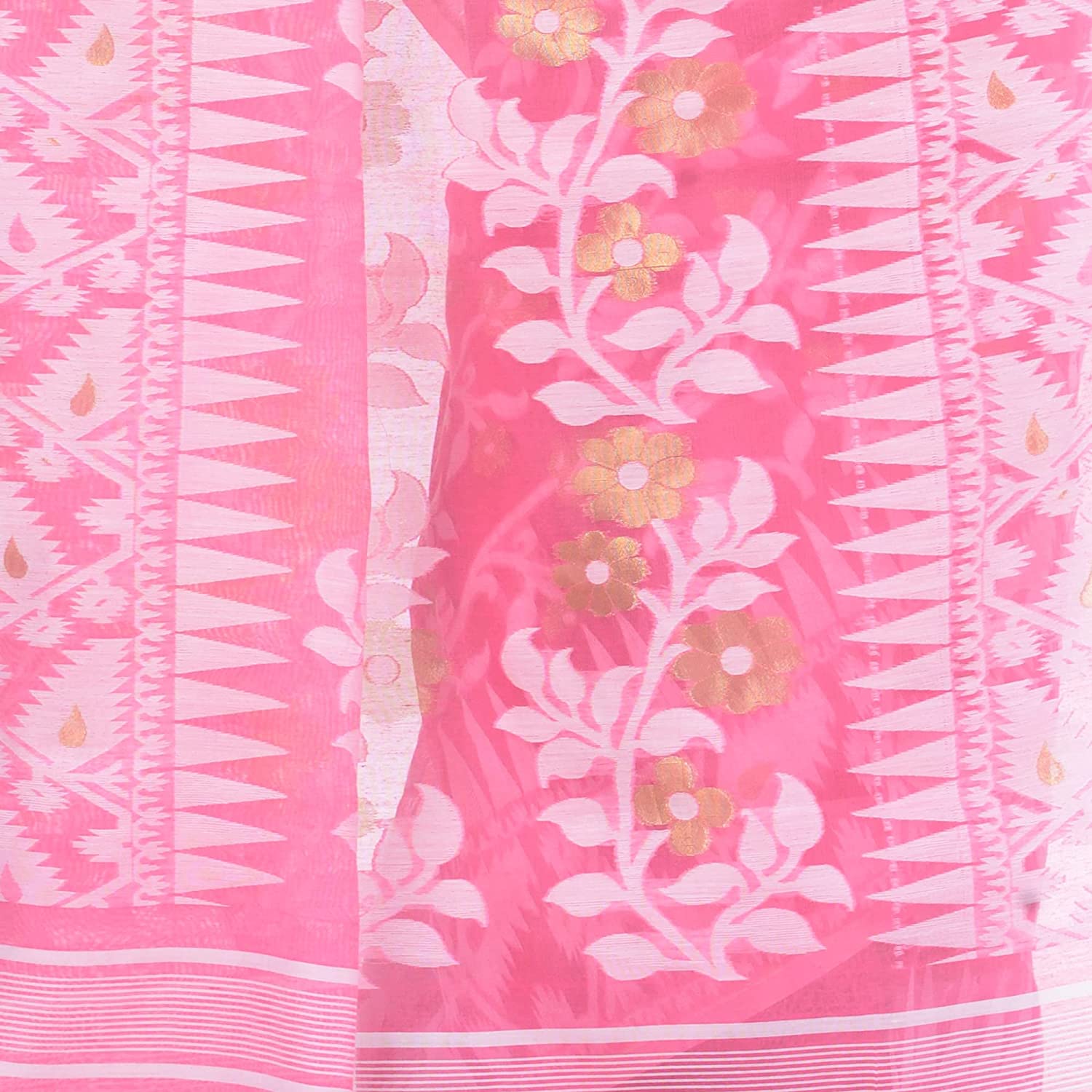 Desh Bidesh Bengal Cotton Tant Women's Bengal Handloom Tant Soft Dhakai Jamdani Cotton Saree Whole Body Design - Distacart