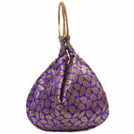Thumbnail for Ethnic Clutch Silk Potli Batwa Pouch Bag with Metal Bead work - Distacart