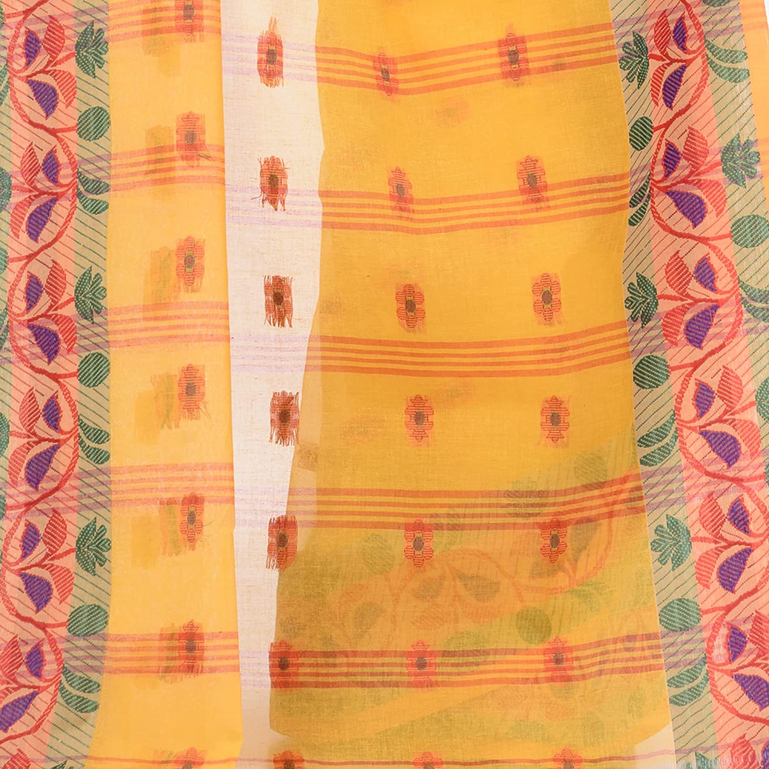 Desh Bidesh Esh Bidesh Women's Traditional Pure Handloom Cotton Saree Puspanjali Woven Designer Without Blouse Piece - Distacart