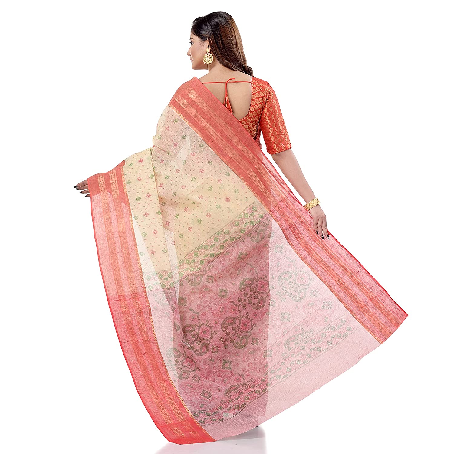 Desh Bidesh Women's Tant Cotton Saree Without Blouse Piece - Distacart