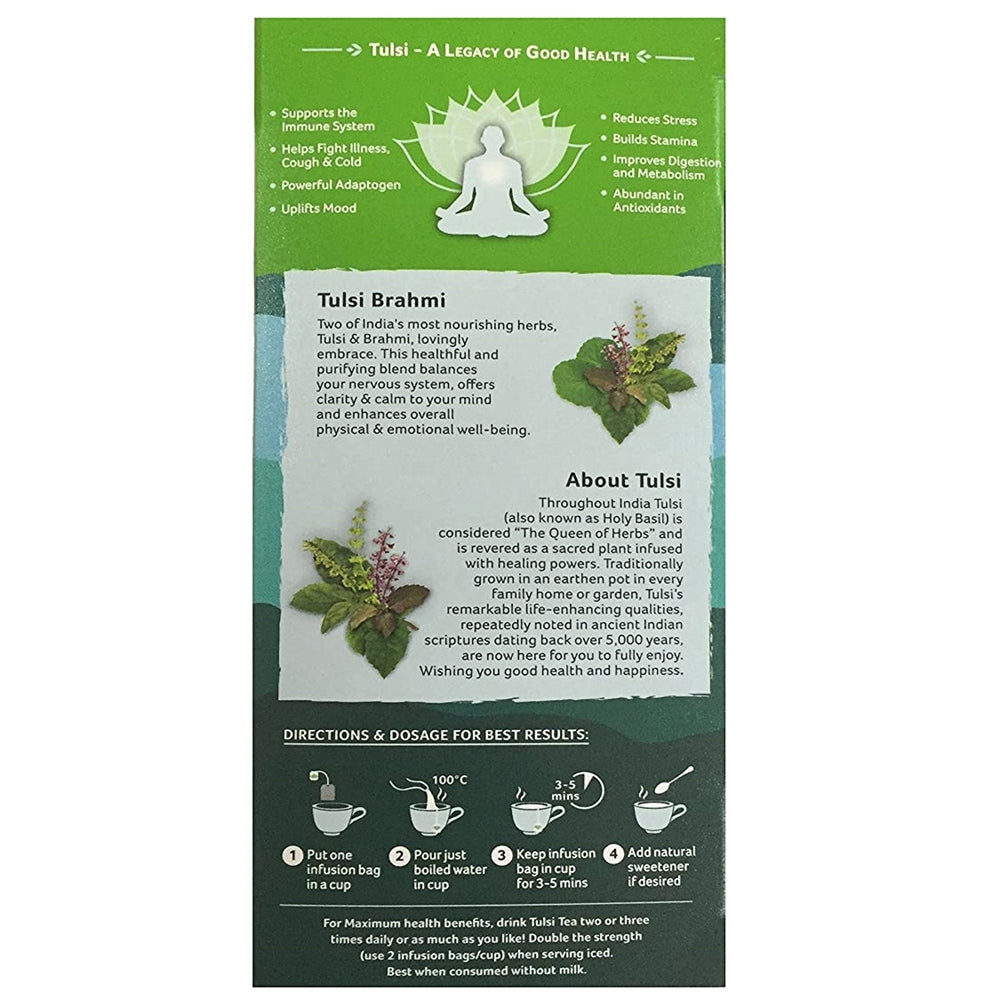 Organic India Tulsi Brahmi Tea 25 Tea Bags - Distacart