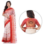 Thumbnail for Desh Bidesh Women's Traditional Bengal Phulkoli Woven Design Pure Handloom Cotton Saree Without Blouse Piece - Distacart