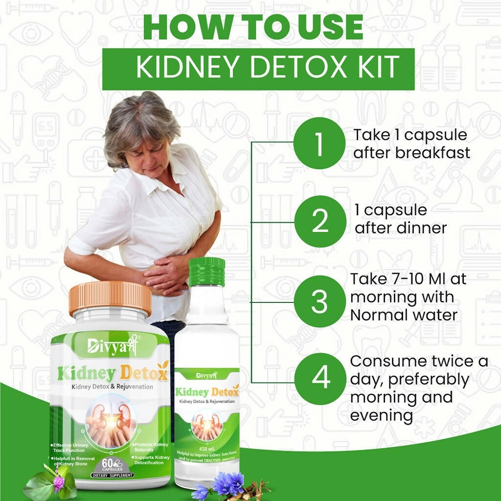 Divya Shree Kidney Detox Capsule & Syrup Combo - Distacart