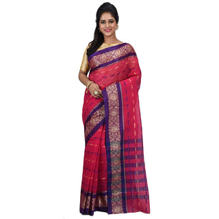 Desh Bidesh Women's Traditional Bengal Tant Handloom Cotton Saree Without Blouse Piece - Distacart