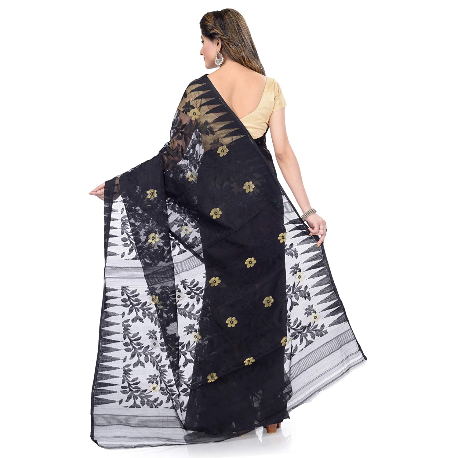 Desh Bidesh Bengal Cotton Tant Women's Bengal Handloom Tant Soft Dhakai Jamdani Cotton Saree Whole Body Design - Distacart