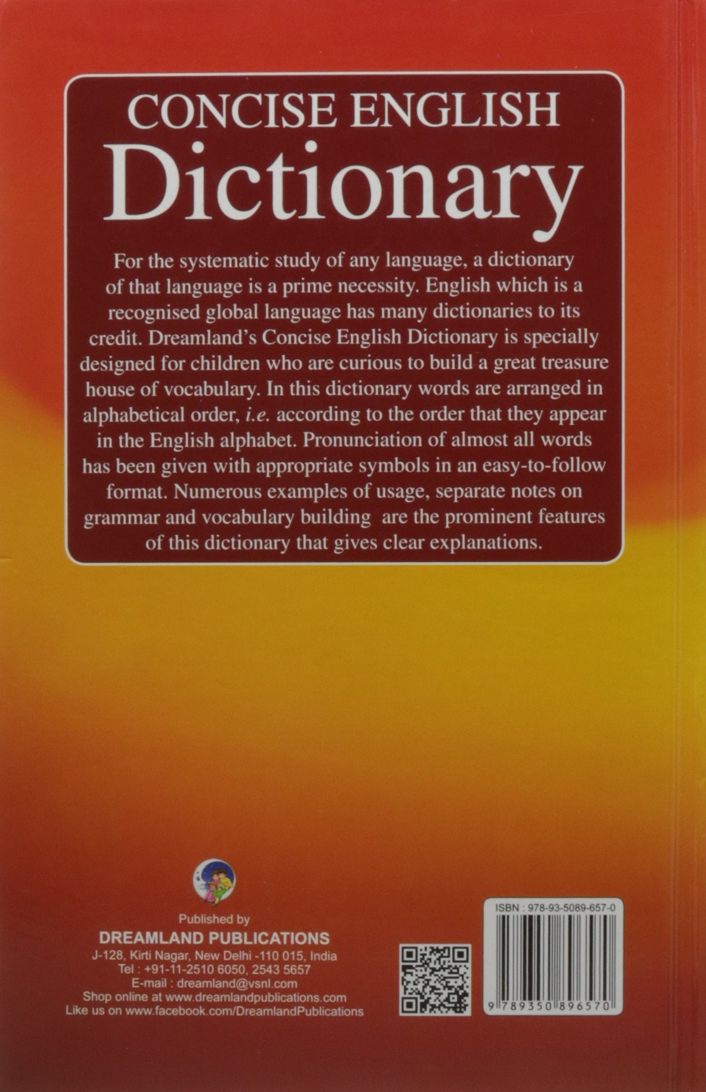 Dreamland Concise English Dictionary - Distacart