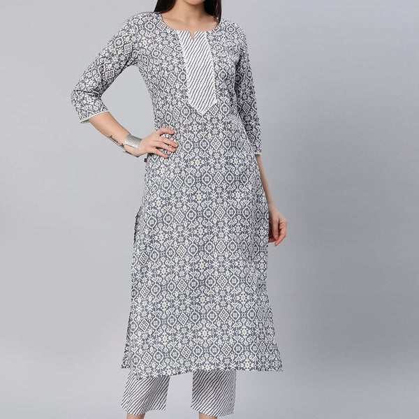 Kalini Ethnic Motifs Printed Kurta with Trousers - Distacart
