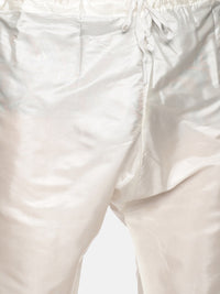 Thumbnail for Sethukrishna Cream-Coloured Kurta with Pyjamas For Men - Distacart