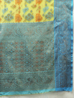Thumbnail for Lorenvalley Fashion Yellow Cotton Woven Design Zari Meenakari Weaving Saree - Distacart