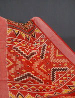 Thumbnail for Shades of Mehendi Green Patola Print Semi Chanderi Saree By Gayathri Reddy Designer Studio - Distacart