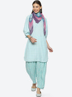 Thumbnail for Biba Women Plus Size Geometric Printed Kurta with Salwar & Dupatta - Distacart