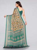 Thumbnail for Kalini Floral Poly Chiffon Saree With Blouse Piece - Distacart