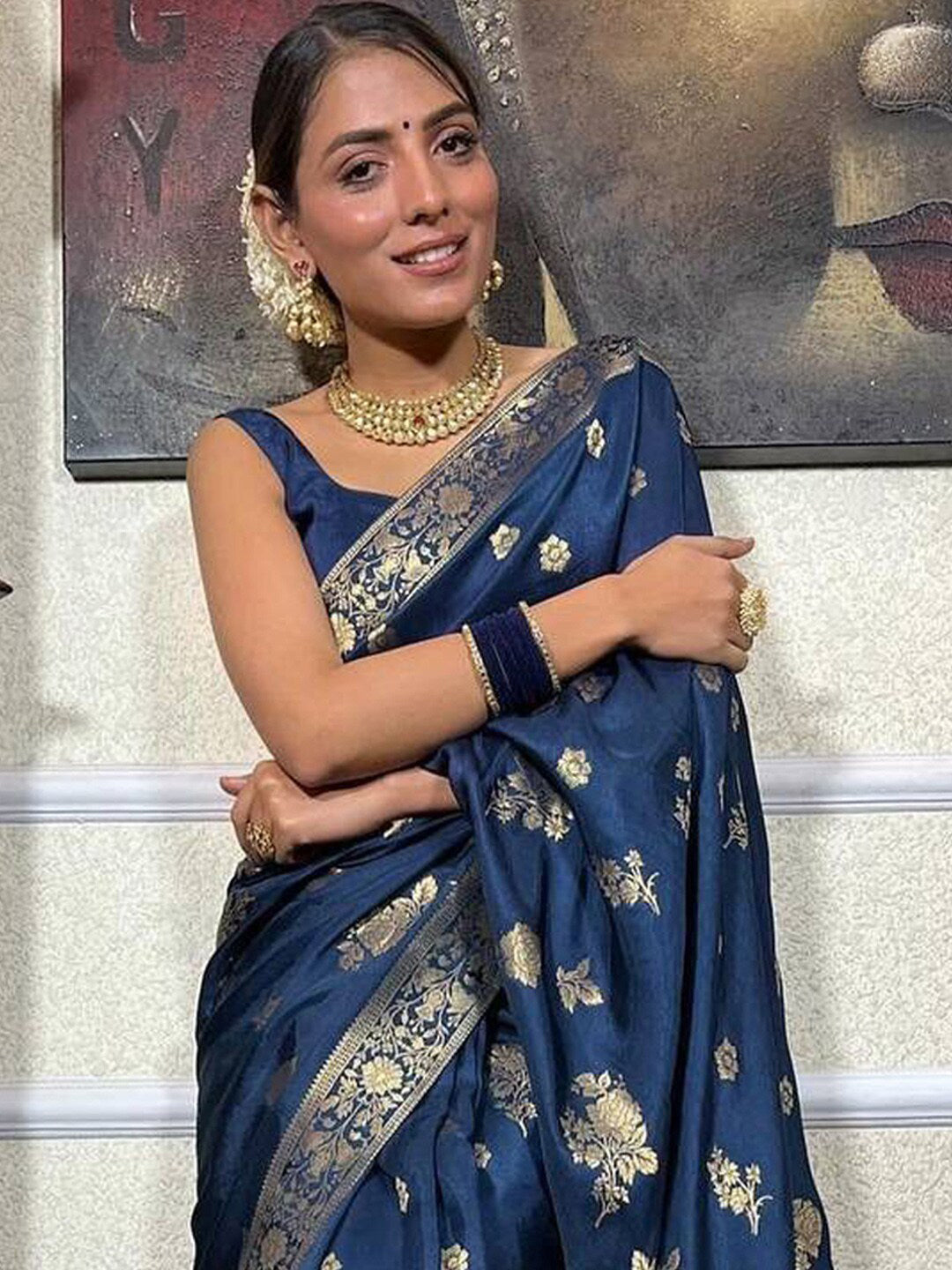 Kalini Woven Design Zari Saree - Distacart