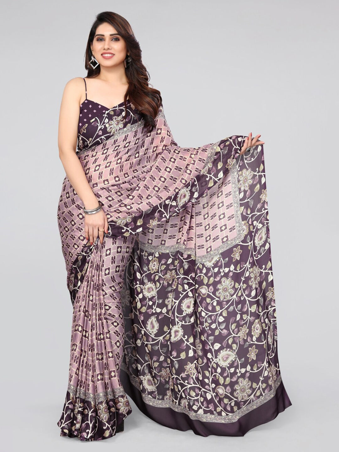 Kalini Floral Printed Saree - Distacart