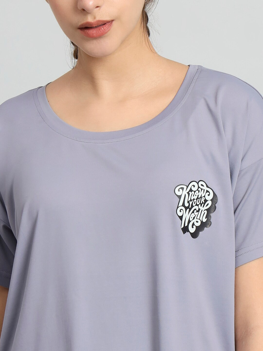 MKH Drop-Shoulder Sleeves Relaxed Fit Dri-FIT T-shirt - Distacart