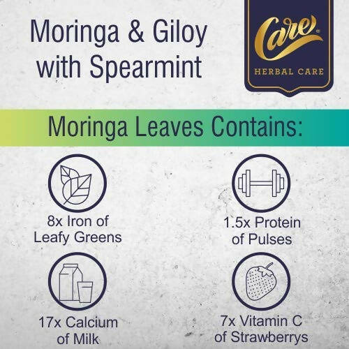 Care Moringa & Giloy Green Tea Bags with Spearmint - Distacart