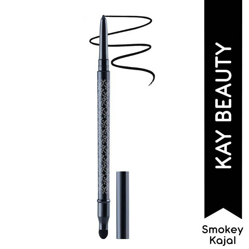 Kay Beauty Waterproof Smokey Kajal with Smudger - Raven Hue - Distacart