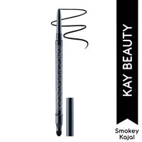 Thumbnail for Kay Beauty Waterproof Smokey Kajal with Smudger - Raven Hue - Distacart
