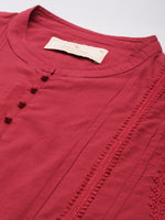 Thumbnail for House of Pataudi Men Chikankari Embroidered Pure cotton Jashn Kurta with Pyjama - Distacart