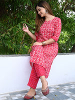 Thumbnail for Kalini Kalini Women Floral Printed Kurta with Trousers - Distacart