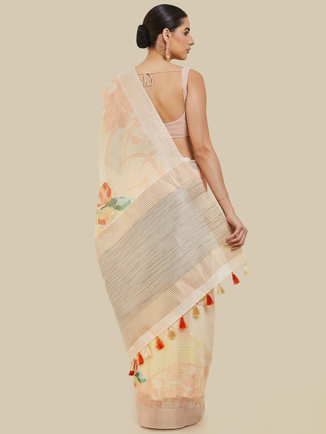 Soch Floral Printed Zari Saree - Distacart