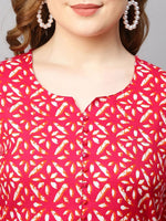 Thumbnail for Kalini Women Bandhani Printed Notched Neck Kurta with Trousers - Distacart