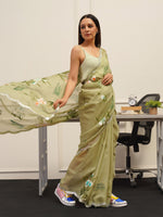 Thumbnail for Tikhi Imli Floral Printed Organza Saree - Distacart