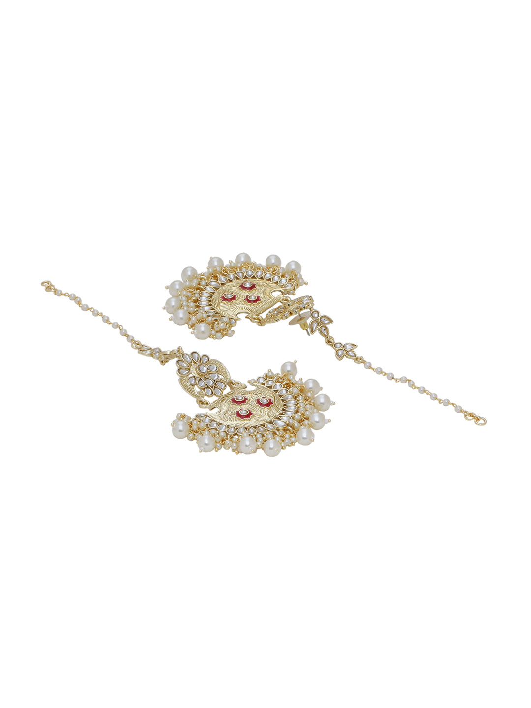 Shoshaa Gold-Plted Contemporary Chandbalis Earrings - Distacart