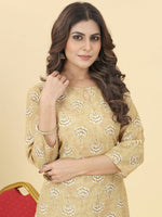 Thumbnail for Kalini Floral Printed Keyhole Neck Kurta With Trousers - Distacart