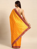Thumbnail for Kalini Ethnic Motifs Woven Design Zari Pure Silk Saree - Distacart