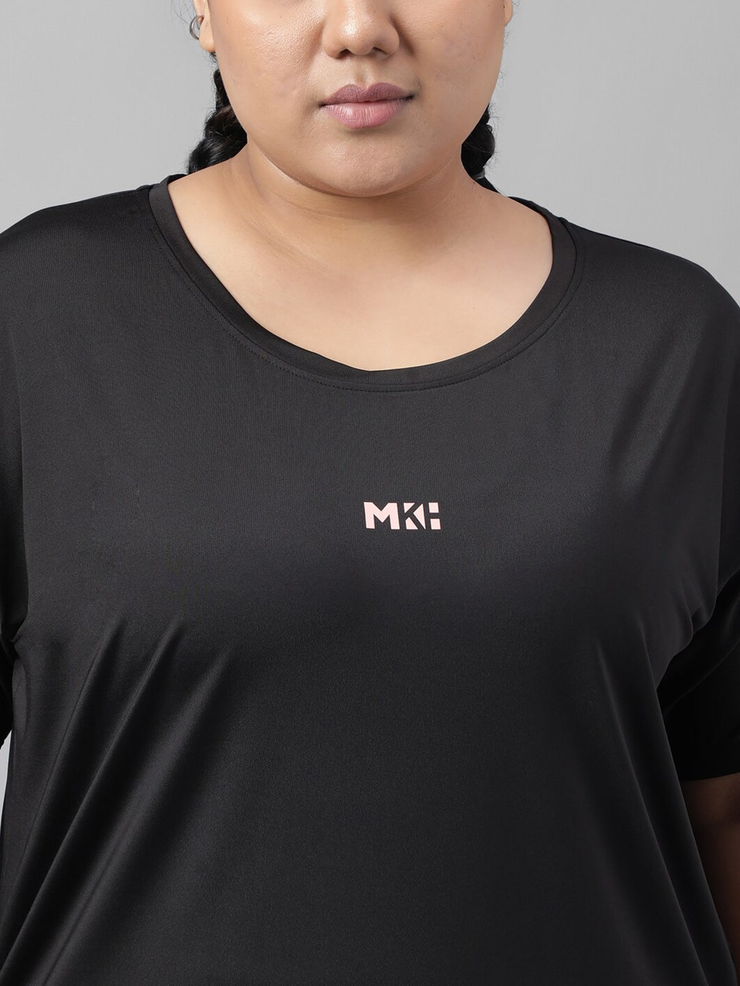 MKH Plus Size Drop Shoulder Sleeves Dri FIT Relaxed Fit Sports T-shirt - Distacart