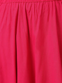 Thumbnail for Khushal K Women Pink Ethnic Motifs Printed Kurta with Skirt - Distacart