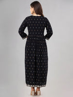 Thumbnail for Kalini Women Ethnic Motifs Printed Mirror Work Summer Sheers Anarkali Kurta - Distacart