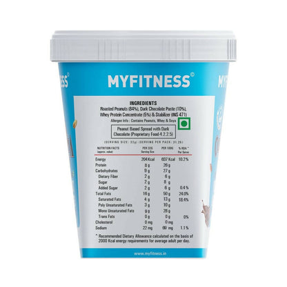 Myfitness High Protein Dark Chocolate Peanut Butter Smooth - Distacart