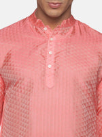 Thumbnail for Sethukrishna Men Red Kurta with Pyjamas - Distacart