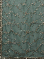Thumbnail for Mitera Floral Embroidered Sequinned Organza Saree - Distacart
