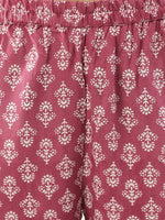 Thumbnail for Khushal K Ethnic Motifs Printed Zari Sequined A-Line Kurta with Palazzos & Dupatta - Distacart