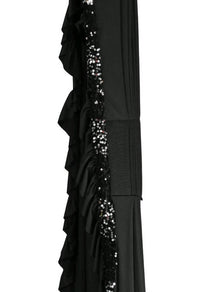 Thumbnail for Mominos Fashion All Season Wear Black Ruffled Ready To Wear Saree - Distacart