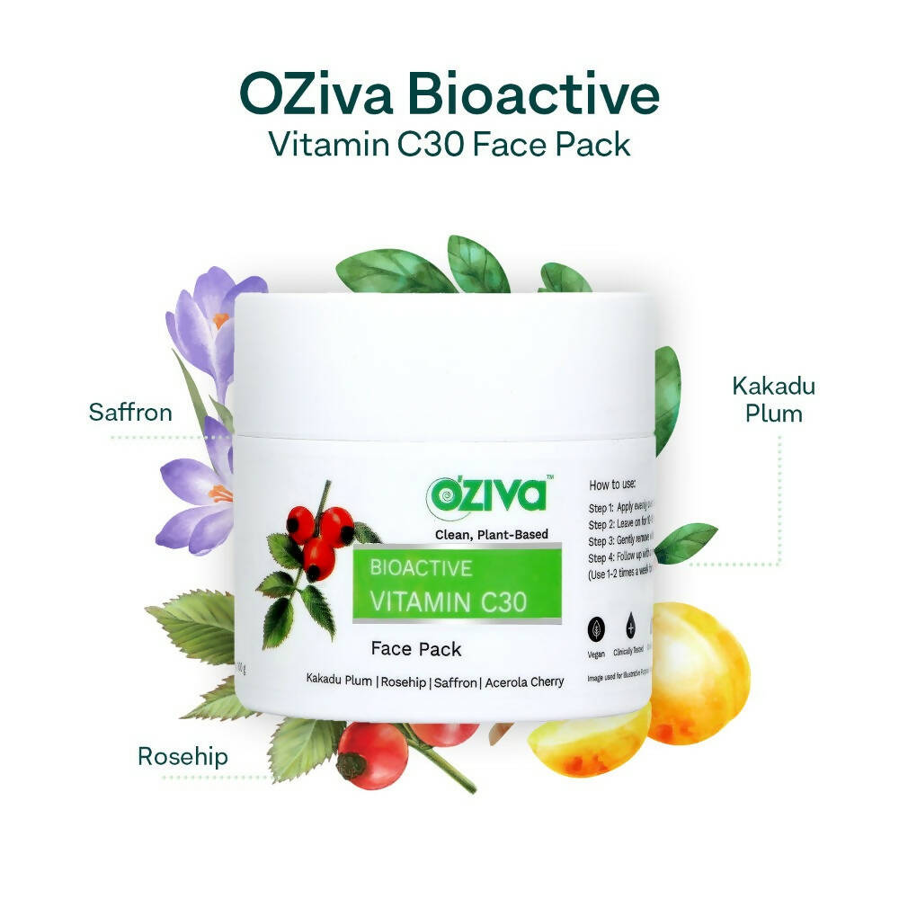 OZiva Bioactive Vitamin C30 Face Pack - Distacart