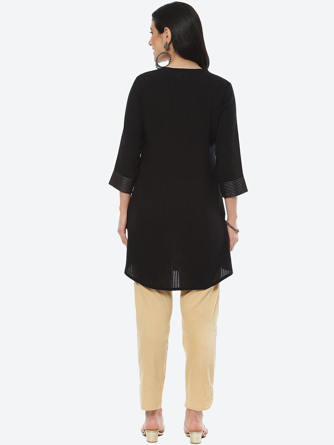 Biba Women Round Neck Yoke Design Kurta - Distacart