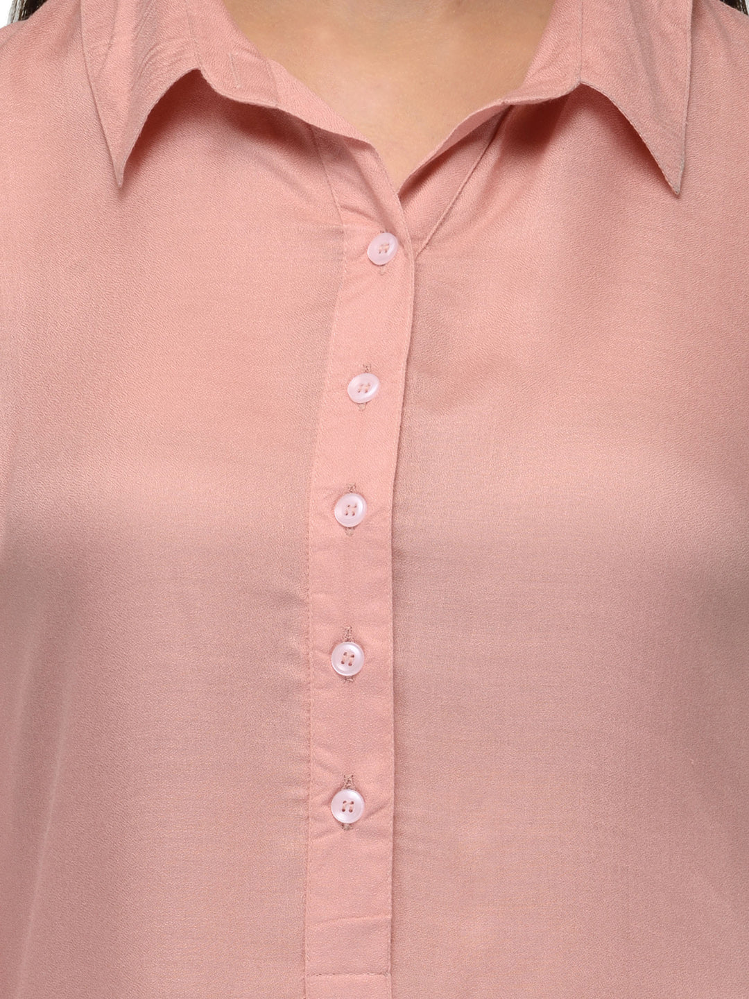 Kalini Women Peach-Coloured Pastels High Low Pathani Kurta - Distacart