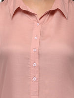 Thumbnail for Kalini Women Peach-Coloured Pastels High Low Pathani Kurta - Distacart