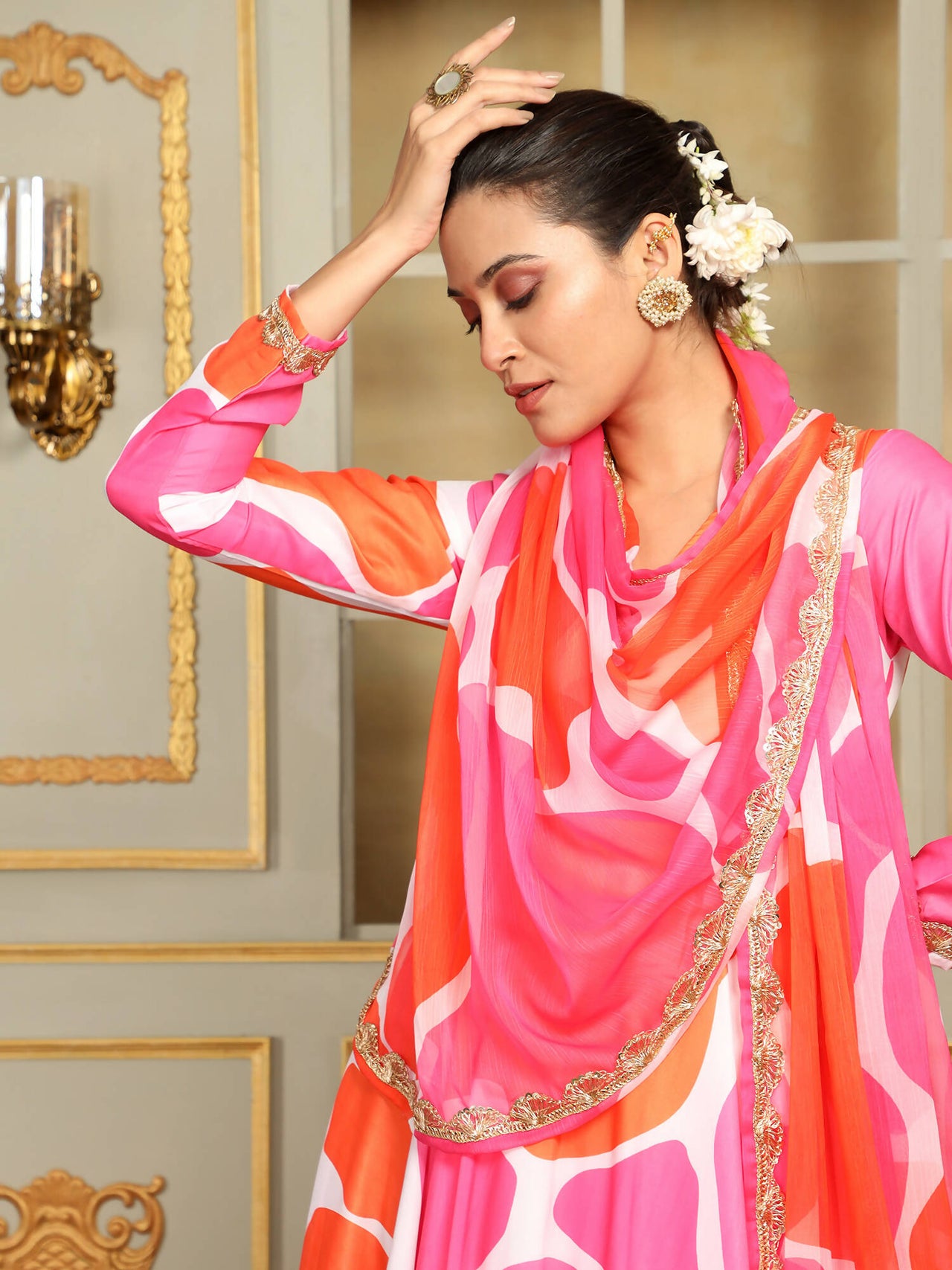 Pomcha Jaipur Pink Saadgi Rangeen Anarkali Set - Distacart