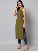 Thumbnail for Kalini Women Green Geometric Printed Kurta - Distacart