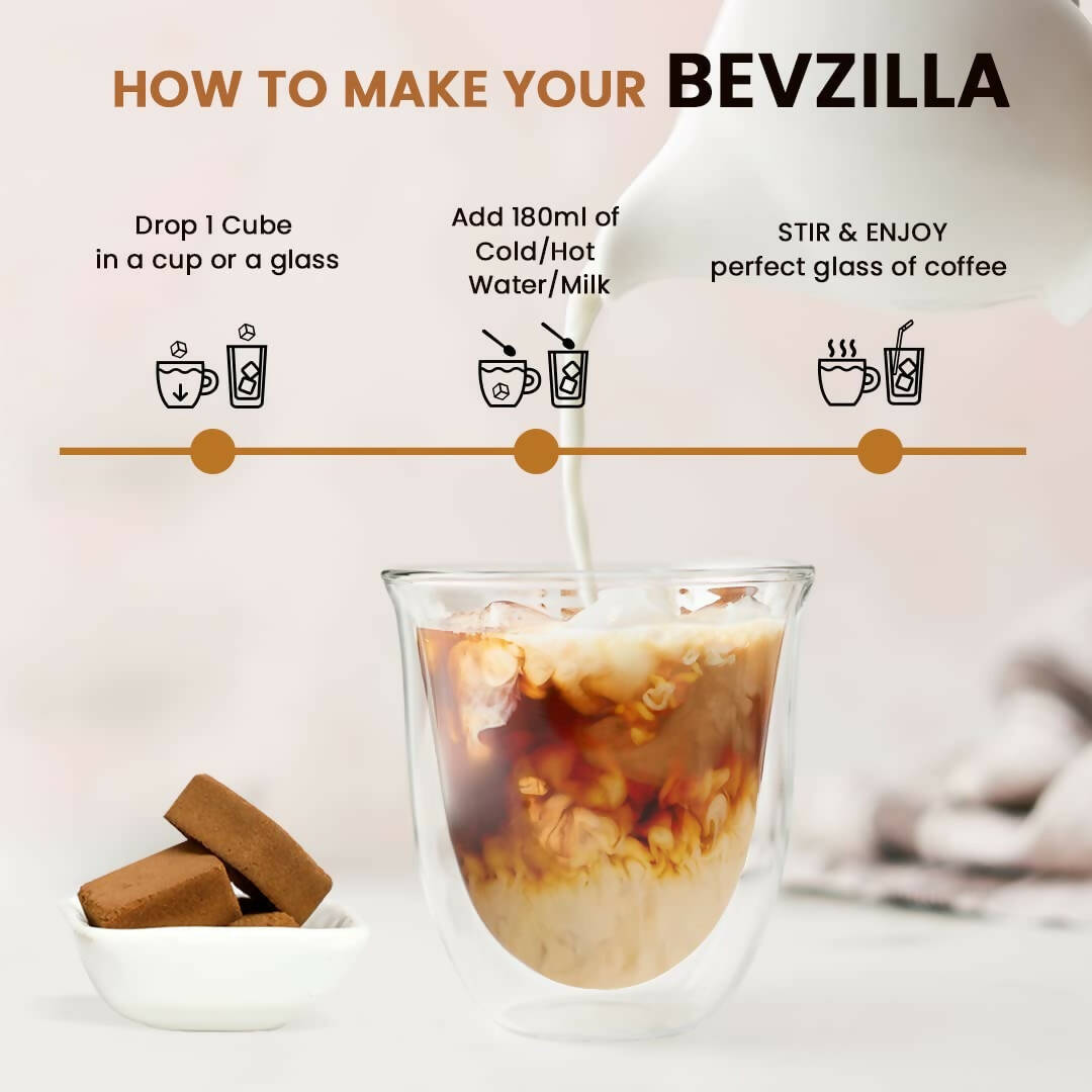 Bevzilla Assorted Flavours Instant Coffee Cubes with Organic Date Palm Jaggery - Distacart