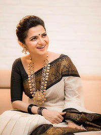 Thumbnail for Kalini Woven Design Zari Silk Cotton Banarasi Saree - Distacart