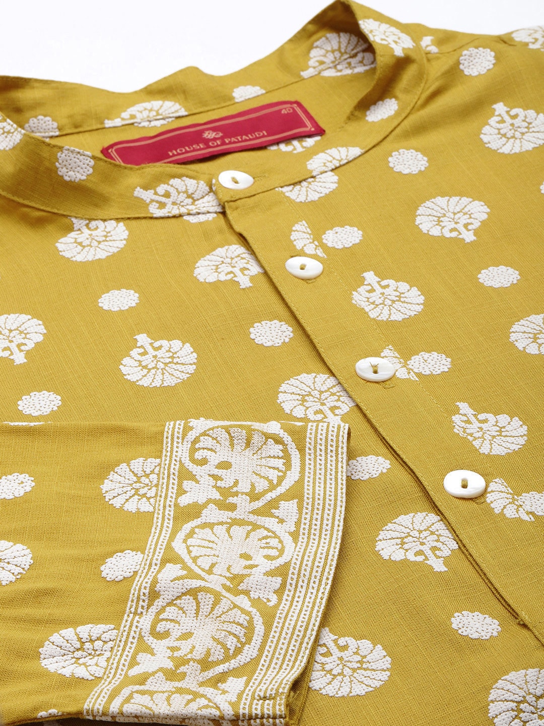 House of Pataudi Jashn Ethnic Motifs Printed Kurta - Distacart