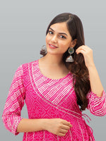 Thumbnail for Kalini Women Pink Ethnic Motifs Print Anarkali Kurta - Distacart